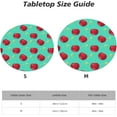 thumbnail image 4 of muroi Round Tablecloth Summer Cherry Round Fitted Tablecloth with Elastic Edge, Waterproof Oil Proof Table Cloth Wipe Clean Table Cover for Indoor and Outdoor Fits Medium, 4 of 6