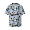thumbnail image 3 of Cauagu Police Car Men's Short Sleeve Button Down Hawaiian Shirt for Men Bowling Shirts Casual Summer Beach Shirt,Medium, 3 of 6