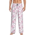 thumbnail image 1 of Fotbe Rose Flowers Pantalones de Pijama para Hombre, Pantalones de Dormir, Pantalones de Casa con Cintura Ajustable y Bolsillos-Large, 1 of 6