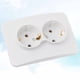 thumbnail image 4 of Toma de corriente de pared de 2 puertos, 250 V, 16 A, tipo alemán, enchufe europeo para uso doméstico (blanco), 4 of 7