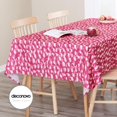 thumbnail image 3 of Deconovo Lino sintético con presillas Pattern Table Cover, Water and Spill Resistant Rectangle Tablecloth para Party, Rose Red, 54x102 Inch, 3 of 7