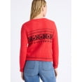 thumbnail image 4 of Free Assembly Women's and Women's Plus Fair Isle Cardigan with Welt Pockets, Midweight, Sizes XS-4X, 4 of 7