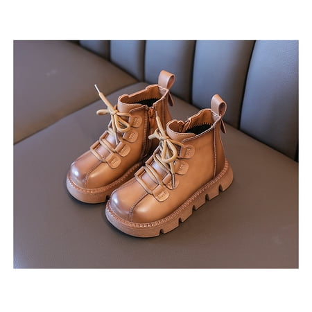 

Boys Girls Kid s Warm Martin Boots Winter Waterproof And Anti-Skid Fur Lined Snow Boots