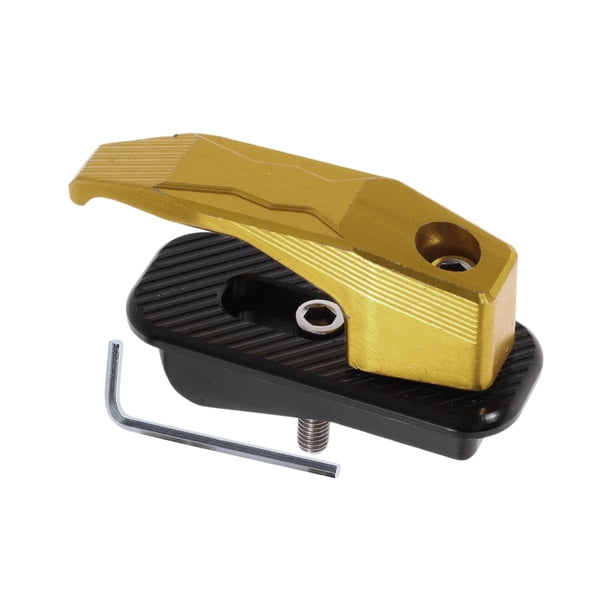 Gancho colgante para motocicleta Rectángulo Soporte para casco de motocicleta Equipaje Bolsa para scooters bicicletas Aleación de aluminio Amarillo 1 juego Tornillo Llave hexagonal