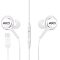 thumbnail image 2 of AKG Type C Headphone Earbuds for for Google Pixel 4a 5G - Designed by AKG - Braided Cable with Microphone and Volume Remote USB-C Connector - White, 2 of 4