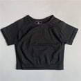 thumbnail image 4 of Sin Costuras De Manga Corta Crop Top Camisas De Yoga Slim Fit Running Fitness Camisetas De Entrenamiento Tops Para Las Mujeres Gimnasio Deporte Ciclismopangjing, 4 of 4