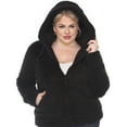 thumbnail image 5 of White Mark Women's Plus Size Hooded Sherpa Jacket, 5 of 6