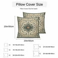 thumbnail image 3 of Waterproof Throw Pillow Covers Set of 2, 16x16 Inch Boho Green Decorative Pillowcases Outdoor Pillow Slip Cushion Covers Set for Couch Tent Ethnic Southwestern Retro Geometric, 3 of 7
