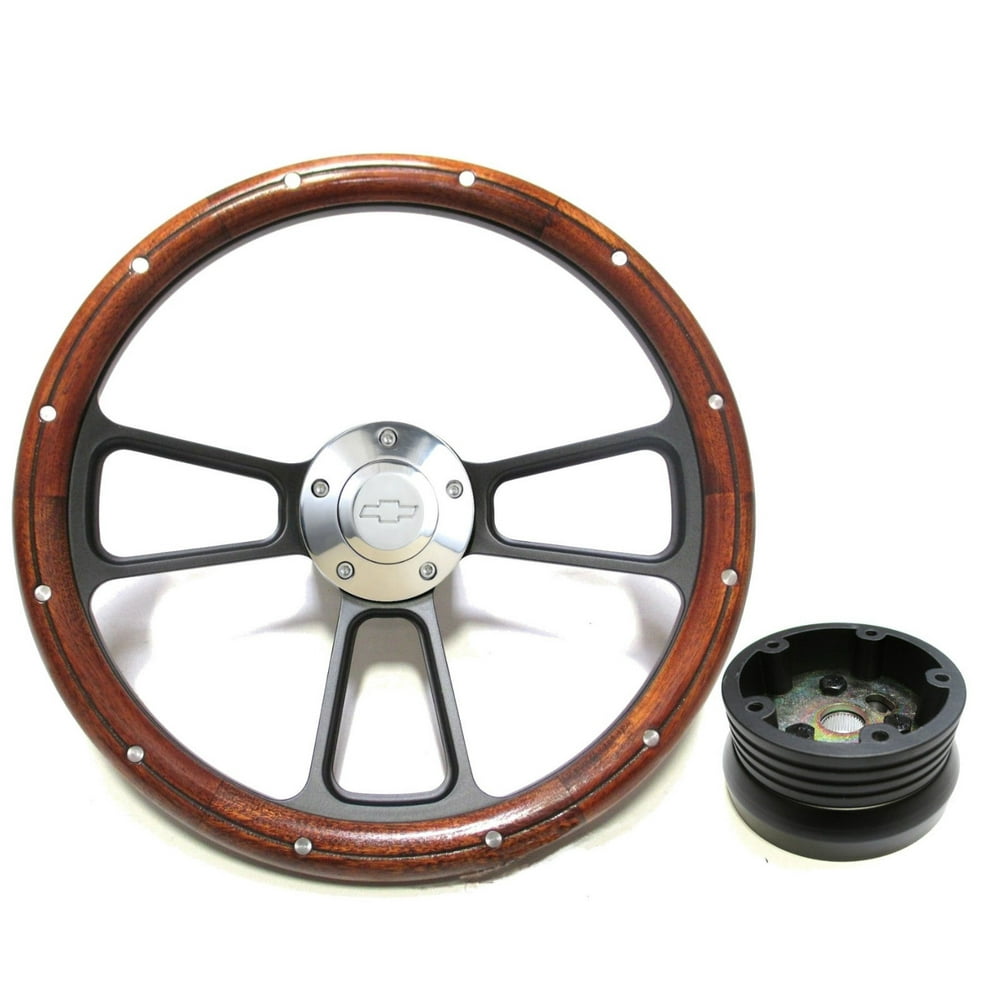 1955 1956 Chevy Bel Air, Nomad Custom Wood & Billet Steering Wheel