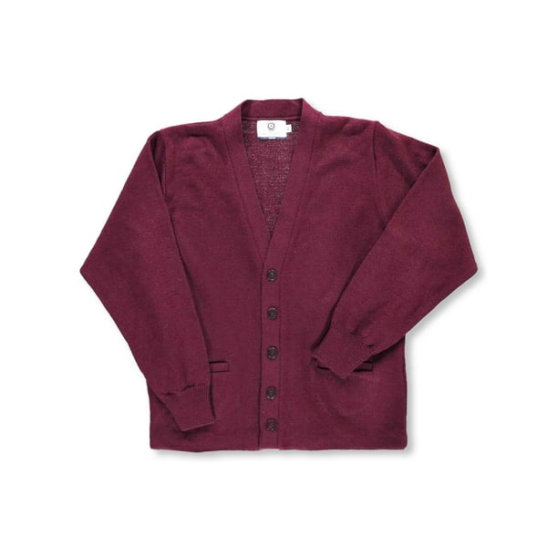 Blueberry L/S Adults' Unisex Cardigan Sweater (Adult S - XXL) - burgundy, xxl (Big Girls) - Walmart.com