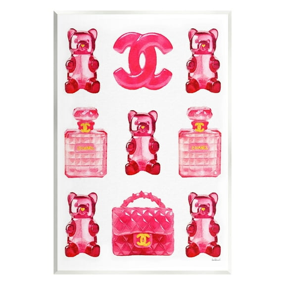 Stupell Industries Red Glam Gummy Candy Beauty & Fashion Painting Unframed Art Print Wall Art, 10 x 15