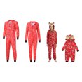 thumbnail image 6 of Matching Family Christmas Siamese Pajamas Sets Deer Head Embroidery Hooded, 6 of 12
