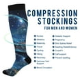 thumbnail image 2 of FORMRS Womens Knee High Socks Casual Long Thick Travel Daily Wear, 2 Pairs, Floral Occean, 2 of 6