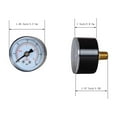 thumbnail image 3 of Dry Pressure Gauge, 1-1/2" Dia,30, 60 Psi & Bar, 1/8" BSPT Back Mount, PC Window ,Lasting Performance, 3 of 5