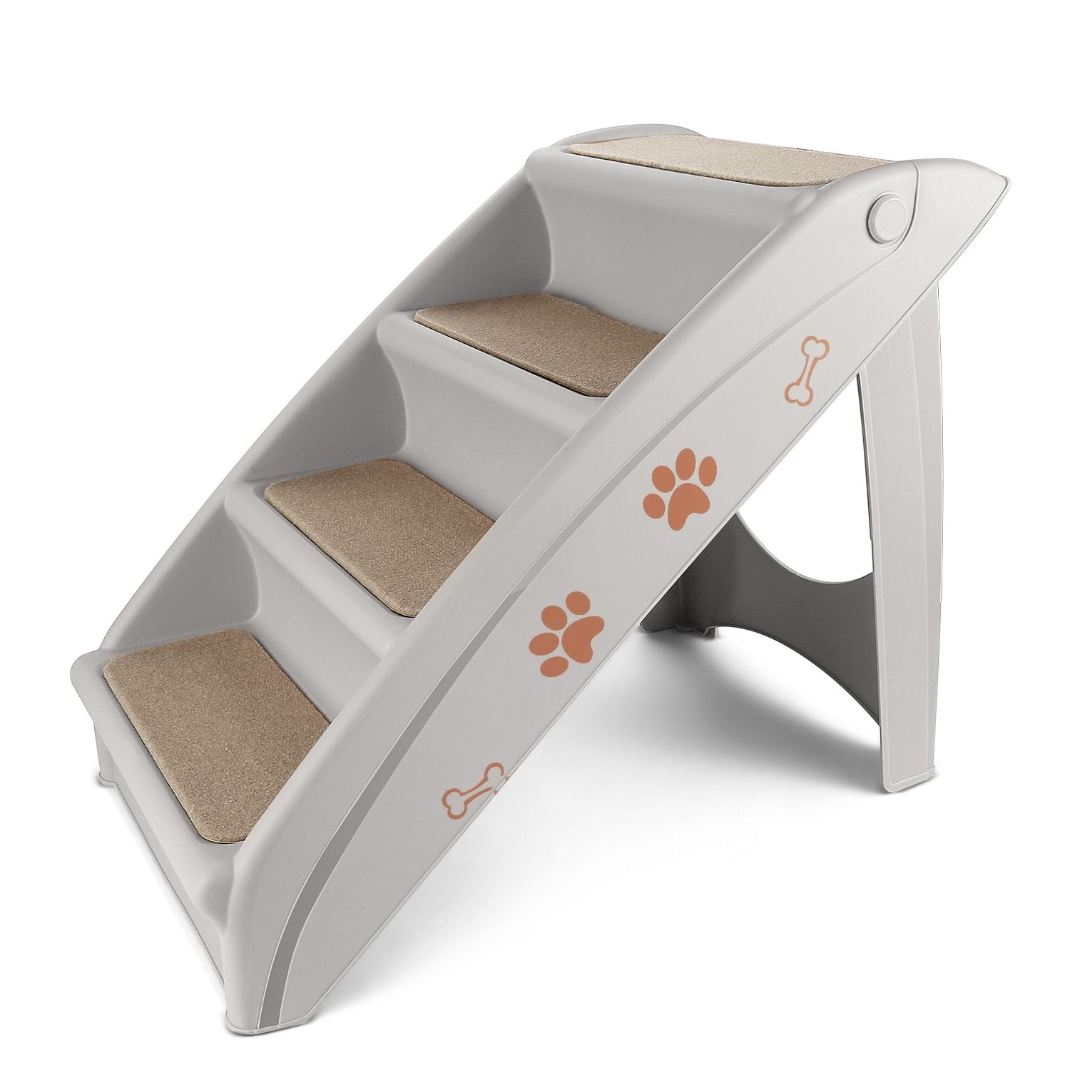 Pet Stairs, Foldable Dog Stairs for High Beds, Portable Plastic Bed
