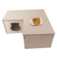 thumbnail image 3 of Sinyiin Hamster Wood House Hideout Detachable Roof for Young Guinea Pigs Small Animals, 3 of 10