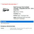 thumbnail image 2 of Right Passenger Side Headlight Assembly - Compatible with 2013 - 2016 Scion FR-S 2014 2015, 2 of 2