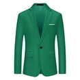 thumbnail image 5 of Unique Bargains Men's Slim Fit Blazer Single Breasted One Button Sports Coat 2XL Green, 5 of 6