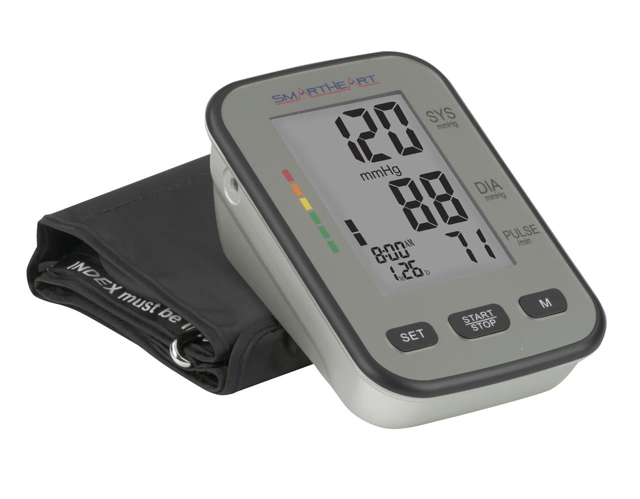 SmartHeart Blood Pressure Monitor | Wide-range Upper Arm Cuff | Talking Trilingual Audible Instructions and Results | 4-Person Memory