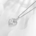 thumbnail image 4 of Ydou Love Heart Pendant Necklace for Women, 18K White Gold over Silver April Birthstone Jewelry Mother's Day Gifts for Women Mom Wife/Lover, 4 of 8