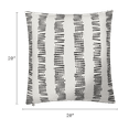 thumbnail image 5 of Fab Habitat Indoor/Outdoor Throw Pillow Made from Recycled Polyester Yarn - Stain Resistant, Machine Washable - Patio, Deck, Porch, Living Room - Basel - Black Abstract Modern (20" x 20"), 5 of 9