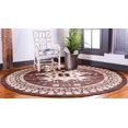 thumbnail image 2 of Unique Loom Taftan Collection Border Geometric Tribal Inspired Design Area Rug, 8 ft, Brown/Tan, 2 of 2