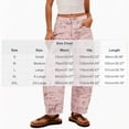 thumbnail image 4 of VBVC Women's Floral Paisley Print Barrel Jeans , High Waisted Denim Pants For Women,Ladies' Baggy Washed Trousers with Pockets,Pink,S-2XL, 4 of 10