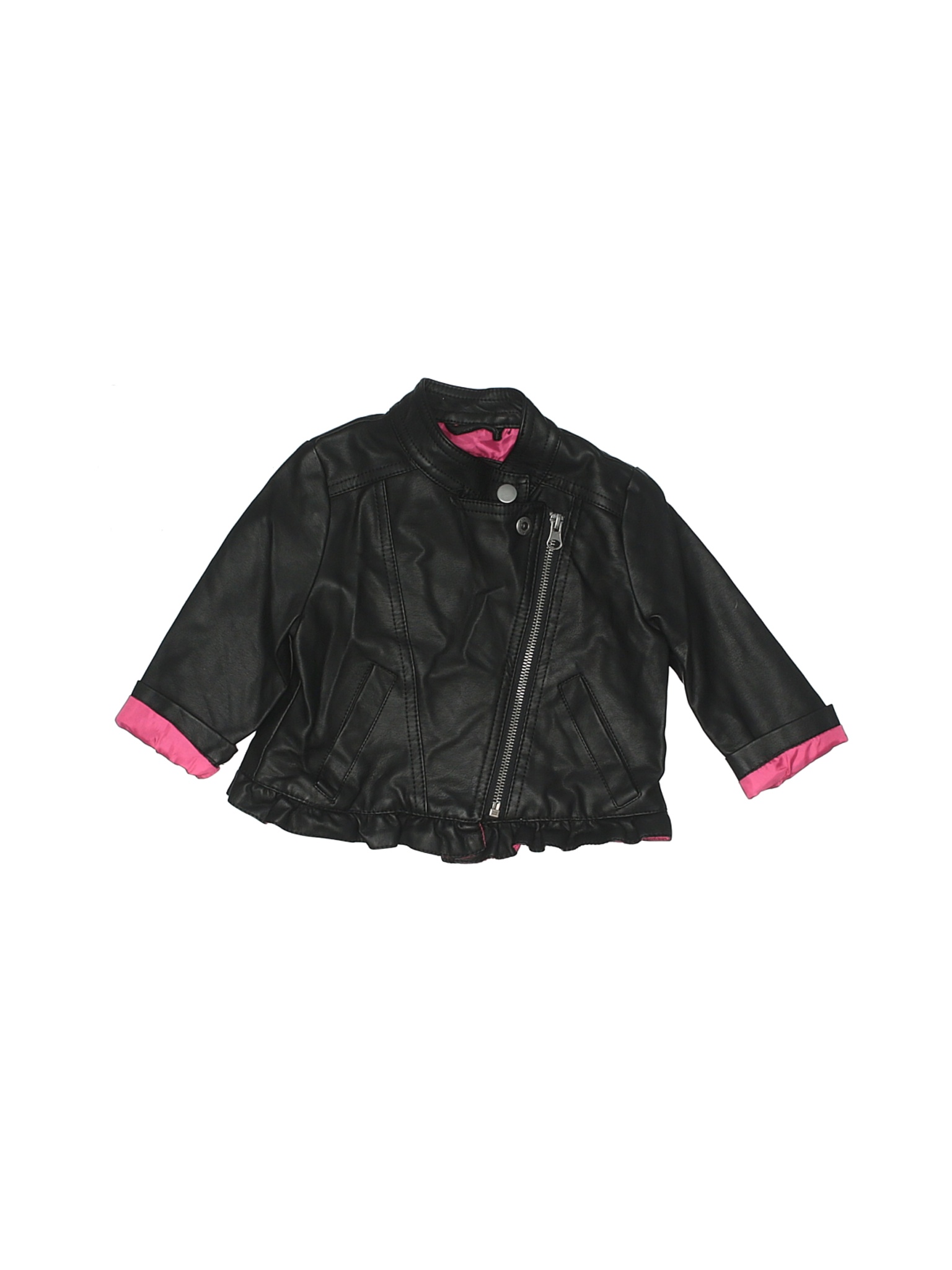 baby girl faux leather jacket