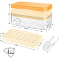 thumbnail image 6 of Ice Cube Trays for Freezer, 64 Nuggets Ice Cubes Orange Molds, Silicone Ice Cube Trays with Lid, Ice Freezer Container, Spill-Resistant Removable Lid & Ice Scoop, for Whiskey,Cocktail, 6 of 6
