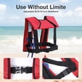 thumbnail image 3 of WARMOUNTS Automatic Inflatable Life Jacket w/ Whistle, Adult PFD Survival Buoyancy Vest for Boating Fishing Sailing Surfing Kayaking for Men Women Max Waist Size: 50'', 3 of 7