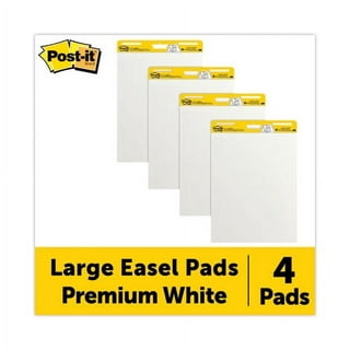 post-it super sticky wall easel pad, 20 x 23 inches, 20 sheets/pad, 2 pads  (566), portable white premium self stick flip chart paper, rolls for