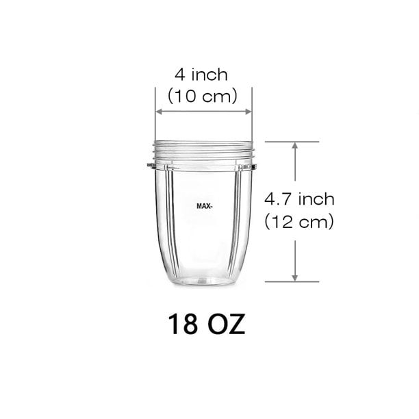 Risewill 18oz/24oz Replacement Cup for Nutribullet 600W/900W, Replacement  Parts Replacement Cups for Nutri bullet 