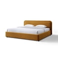 thumbnail image 6 of Omax Decor Upholstered Platform King Bed in Mustard Boucle Fabric, 6 of 8