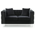 thumbnail image 4 of Glory Furniture Paige Velvet Loveseat in Black, 4 of 7