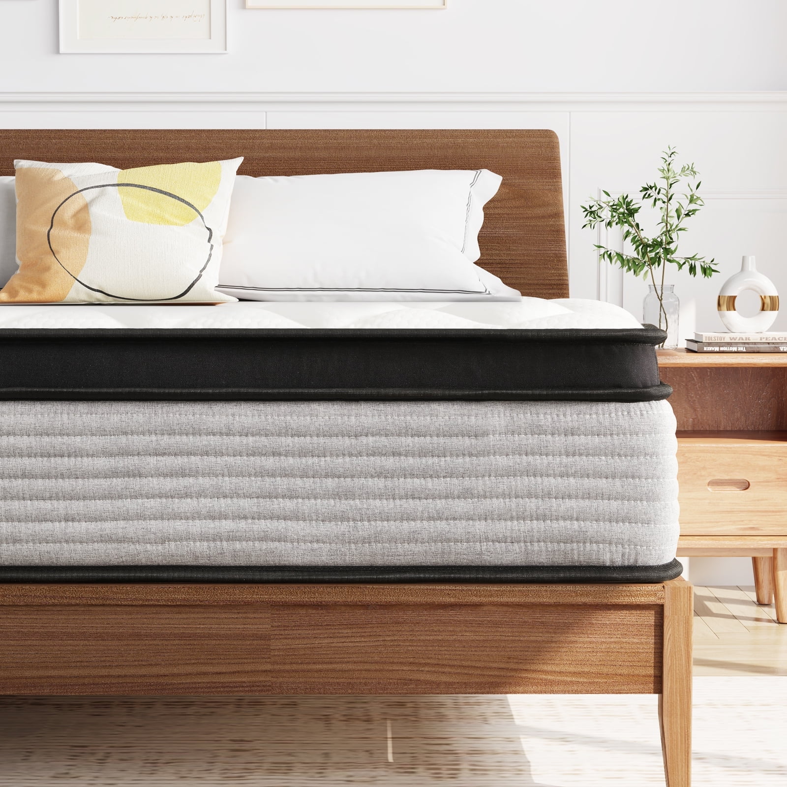 Queen MattressMadinog 12 inch Queen Size Innerspring Mattress, Hybrid Mattress in a Box