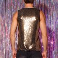 thumbnail image 4 of Stylish Sparkly Men's Tank Top Sleeveless Vest Comfortable Breathable Fashion Casual Gym Workout Shirt Lightweight Summer Athletic Top Men's Tops T-Shirt Casual Crew Neck Loose, 4 of 9