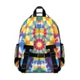 thumbnail image 3 of Colorful Rainbow Tie Dye Spiral Pattern Backpack for School,Cute School Bag,Schoolbag with Adjustable Shoulder Straps & Padded Back,15.25"x11.5"x5.25", 3 of 5