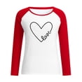 thumbnail image 4 of Ketyyh-chn99 T-Shirts pour Femmes T-Shirts Décontractés Amples Hauts d'Été Décontractés Tuniques Amples Rouges,L, 4 of 4