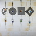thumbnail image 1 of Square Rhombus Rotating Metal Spiral Tail Ball Wind Chime Pendant Home Decor, 1 of 4