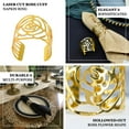 thumbnail image 4 of Efavormart 4 Pack | Shiny Gold Laser Cut Rose Metal Cuff Napkin Rings, Decorative Flower Napkin Holders, 4 of 11