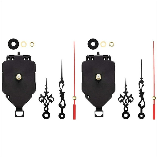 2 Juegos de Kit de Movimiento de Reloj DIY Movimiento Oscilante con Manecillas Piezas de Reparación de Reloj de Cuarzo Piezas de Repuesto M