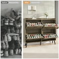 thumbnail image 4 of YouTrend Shoe Storage Cabinet with 4 Flip Drawers, Farmhouse Shoe Organizer for Entryway, Burlywood, 4 of 11