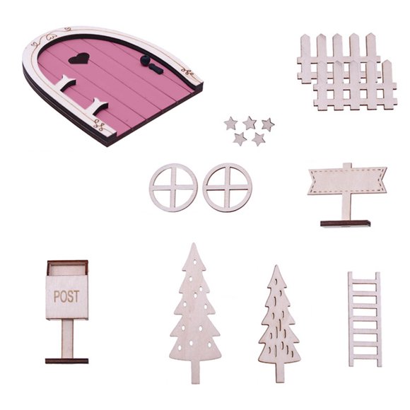 Agiferg 9 Pcs Mini Doll House Christmas Decoration Miniature Christmas Scene Dollhouse Christmas Set