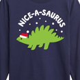 thumbnail image 3 of Instant Message - Niceasaurus Christmas - Toddler & Youth Long Sleeve Graphic T-Shirt, 3 of 6