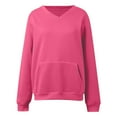 thumbnail image 5 of Bibifish Womens Sweatshirts Soft Thermal Winter Wear Cozy Pullover Sweatshirts Oversized Crewneck Tops With Pockets Casual Athletic Tops, 5 of 5