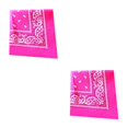thumbnail image 2 of Bearachild Bandana pañuelo Unisex Hip Hop Banda para el cabello negra Pañuelo para el cuello Sombreros deportivos Muñequeras Cabeza Bufandas cuadradas Rosa roja 2piezas Bearachild CBP119261, 2 of 5