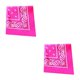 thumbnail image 2 of Bearachild Bandana pañuelo Unisex Hip Hop Banda para el cabello negra Pañuelo para el cuello Sombreros deportivos Muñequeras Cabeza Bufandas cuadradas Rosa roja 2piezas Bearachild CBP119261, 2 of 5