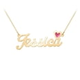 thumbnail image 1 of Name Necklace with Pink Cold Enamel Heart, 1 of 4