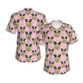 thumbnail image 3 of Yiaed Panda Avocado Print Women's T Shirt V-Neck Short Sleeve Shirt Casual Breathable Tee Summer Tops-Large, 3 of 5