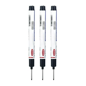 Marqueurs, Furenl Marqueur de couleur à trou profond à tête longue Marqueur d'encre pour le travail du bois dans la salle de bains (5 Couleurs) 2Ml, 3X Marqueurs longs
